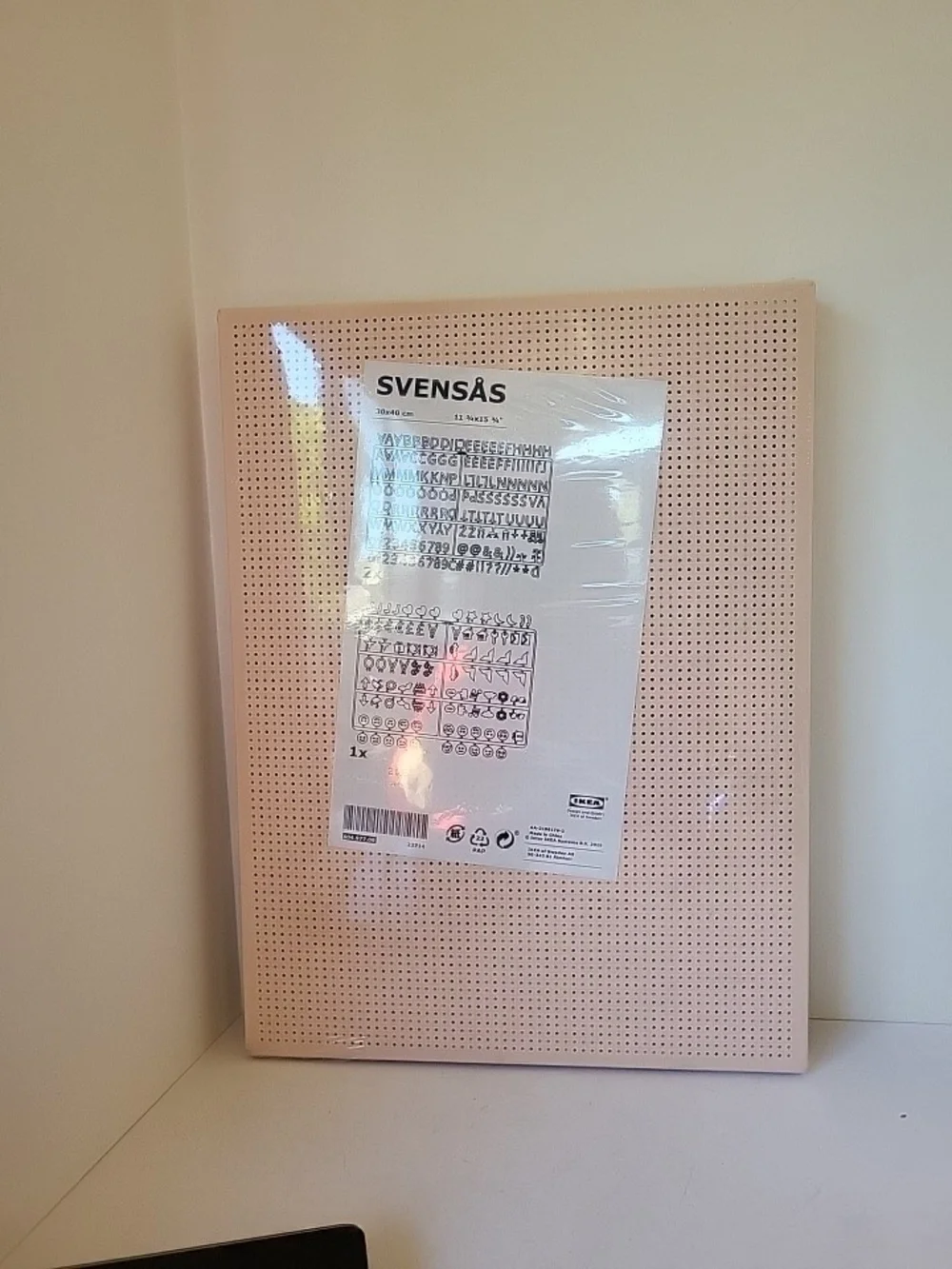 IKEA SVENSÅS Pegboard Message Board Pink(Disc) NIP